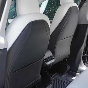 Evsp01m3ybk Evandcar Tesla Model 3/y/s Leather Seat Back Protector Wear-resistant 2 Pack