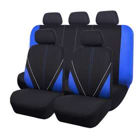 Fb-055-06 Flying Banner 5 Seats Universal Car Seat Covers For Suv Auto Interior Rear Split Blue Black