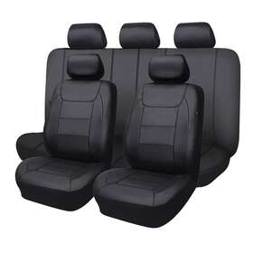 Fb-067-01 Flying Banner Universal Car Seat Covers Faux Leather Rear Split 60/40 50/50 Durable Auto Men