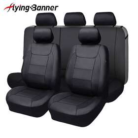 Fb-107-01 Flying Banner Full Set Car Seat Covers Fit Armrest Easy Installation Carbon Fiber Leather Men