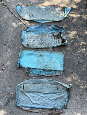 Fofair56-cpl-co10i66 Fomoco 1956 55 Ford Fairlane 4 Door Sedan Front Rear Bench Car Seat Covers Upholstery