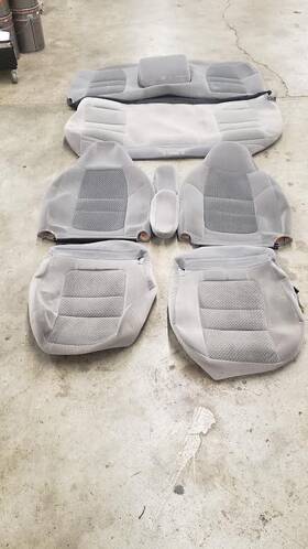 7000586 Ford 2001 F250 Xlt Crew With Bucket Seats And Rear Bench Seat Oem Gray Covers