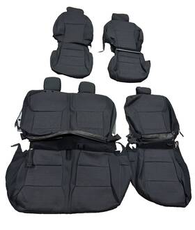 Ford F318d Oem F-150 21-23 Xlt Crew Cab Black/white Cloth Seat Covers Buckets 60/40