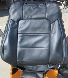 Fr3z-6364417-ef Ford Oem Mustang Ebony Front Left Driver Leather Seat Back Cover 2015-2023