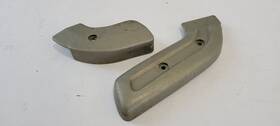 C8zb-6561693-aw Ford Mercury Fomoco 1968-69 Mustang Cougar Fastback Coupe Lh Green Seat Hinge Covers