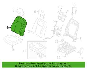 Nl3z-1564417-ea Ford Oem 2021-23 F-150 Front Or Rear Lh Outer Seat Back Cover