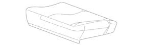 19128207 Gm Genuine Medium Neutral Driver Side Rear Seat Back Cover