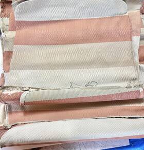 58-2817 Gm Oem 1958 Chevrolet Impala Seat Covers Upholstery Fabric Inserts Coral 58