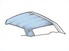 Hl-fm-cp-65-lb 1965-1970 Mustang Coupe Headliner Light Blue Moonskin