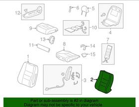 81131-ta5-a52zc Honda Genuine Cushion Cover -