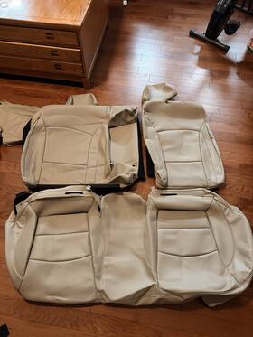2601403-up Katzkin 2014 Kia Optima Ex Tan Front And Rear Leather Seat Covers
