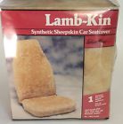 Lamb-kin Vtg Tan Synthetic Sheepskin Car Seat Cover Fits Bucket Seats Usa Nos 010037750724