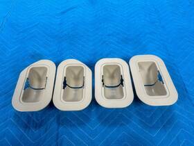 7169560080 Lexus Lx570 2nd Row Seat Striker Protector Cover 4pc Set 08-11 Beige Lp01 Oem
