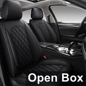 Lingzhu04 Lingvido Full Waterproof Fauxleather Car Seat Covers Set Black