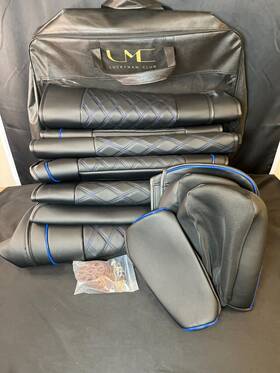 556617 Luckyman Club Black Car Seat Covers Set Of 5 With Carrying Case