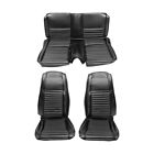 Mc70blkf Mustangs Unlimited Front Rear Seat Upholstery Black Mach Fastback