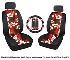 Mehared7pcset Ys Red Hawaiian Mesh Set Car Interior Fits Most Cars