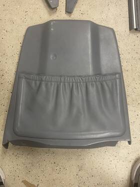 1269140923 Mercedes-benz W126 Coupe 560sec Trim Seat Back Cover Gray