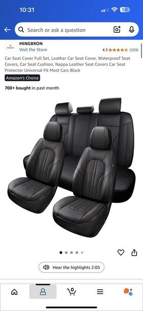 M09-5-wr Mingbron Red Car Seat Covers - Leather Universal Fit Waterproof Suv New