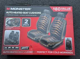 Monster 812350265578 Automatic Heated Car Seat Cushions 2-pk
