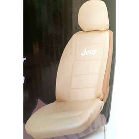 008581r06 Mopar Jeep Single Leather Seat Cover Elite Tan Front Side-less With Head Rest