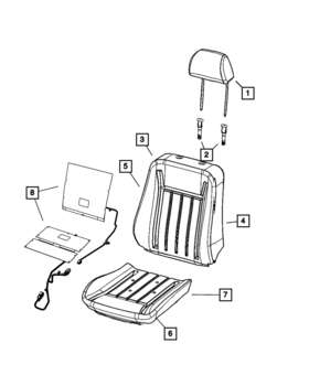 1yj39jrraa Mopar Genuine Front Seat Cushion Cover Left