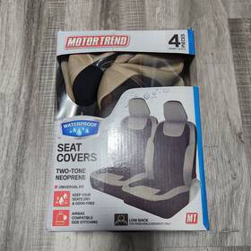 Motor Trend 826942139277 Front Seat Covers For Car Truck Van Suv Universal Fit Tan Neoprene