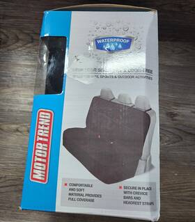 Mtsc-268-gr Motor Trend Waterproof Rear Bench Seat Protector Cover Black Fits Car Suv Truck
