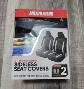 Mtsc-284-gr Motor Trend Eb3 Seal Suit Car Seat Covers 100% Waterproof Sideless Chevron Design