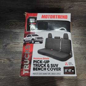 Mtsc-6111-bk Motor Trend Moisture Shield Rear Bench Seat Cover Pickup Truck Suv 56-60 Inch Wi
