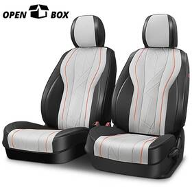 Npm83411 Newpoint Motor Open-box Car Truck Grey Leatherette Front Row Set Seat Covers Touring Series