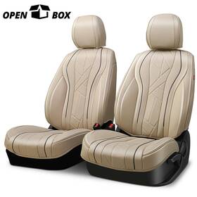 Npm83412 Newpoint Motor Open-box Car Truck Beige Leatherette Front Row Set Seat Covers Touring Series