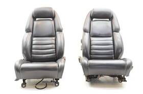 202.da1z93 Nissan 1990-1996 300zx Z32 Vert Pair Of Leather Black Driver And Passenger Seats