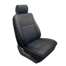2523321a-sm1 Omac Leather Custom Fit Car Seat Cover For Ram Promaster 2014-2025 Black Blue