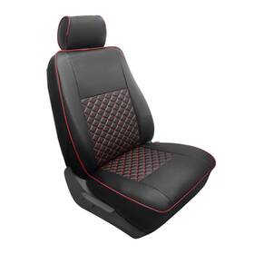 2626321a-sk1 Omac Leather Custom Fit Car Seat Cover For Ford Transit 2015-2025 Black Red