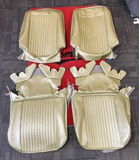 68gs46u P.u.i 1968 Pontiac Lemans And Gto Coupe Convertible Bucket Seat Cover Ivy Gold Set
