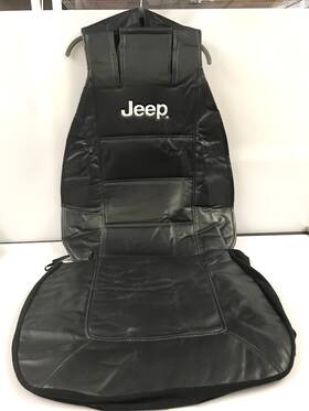 008581 Plasticolor Universal Black Logo Sideless Seat Cover With Head Rest