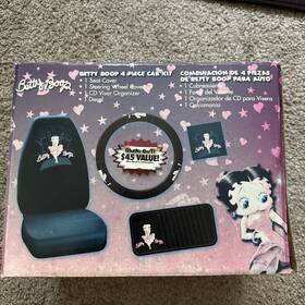Plasticolor 081134166701 Betty Boop 4 Piece Car Kit Decal Seat Cover Steering Wheel Cd Visor Plasticolor 081134166701 Betty Boop 4 Piece Car Kit Decal Seat Cover Steering Wheel Cd Visor