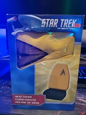 Plasticolor 081134565450 Star Trek 50th Anniversary Front Car Seat Cover - Yellow