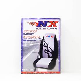 Pcsc-006506-25 Plasticolor Universal Car Fabric Seat Cover Protector Nx Nitrous Express Flame Gray 1pc