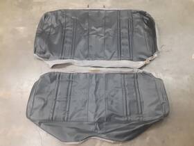 72xs10c Pui Interiors Original Oem Used 1972 Nova Rear Seat Covers Upholstery Black Standard Pigskin