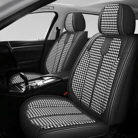 Sc-jx056-blk Rawakorw Car 5-seat Covers Houndstooth Front&rear Cushion For Subaru Crosstrek 2016-2024