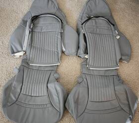 Ridies 26576 C5 Corvette 19972004 Replacement Leather Seat Covers Light Grey G2u