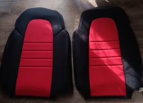 26578 Ridies Seat Covers Black With Red Inserts
