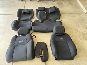 91027a Rough Country Neoprene Seat Cover Set For 14-21 Toyota Tundra Crewmax -