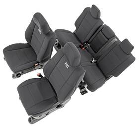 91046 Rough Country Suspension Neoprene Seat Covers For Jeep Grand Cherokee - Front And Back