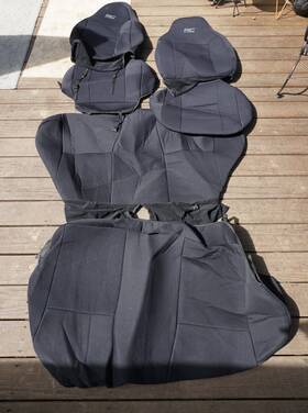 91021a Rough Country Suspension Systems Front/rear Seat Covers-black For 84-96 Cherokee Xj