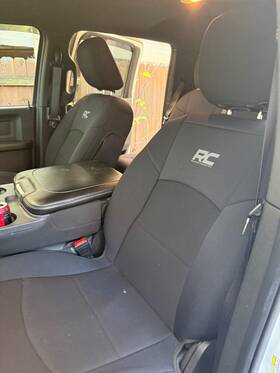 91043 Rough Country Suspension Systems Front/rear Seat Covers Black For 19-24 Ram 2500/3500 Crew