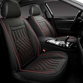 Sanwom 754003349634 Leather Car Seat Covers 2 Pcs Front Universal Automotive Vehicle