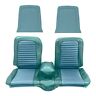 Sb66aqu Mustangs Unlimited Front Bench Seat Upholstery Aqua Mustang